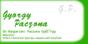 gyorgy paczona business card